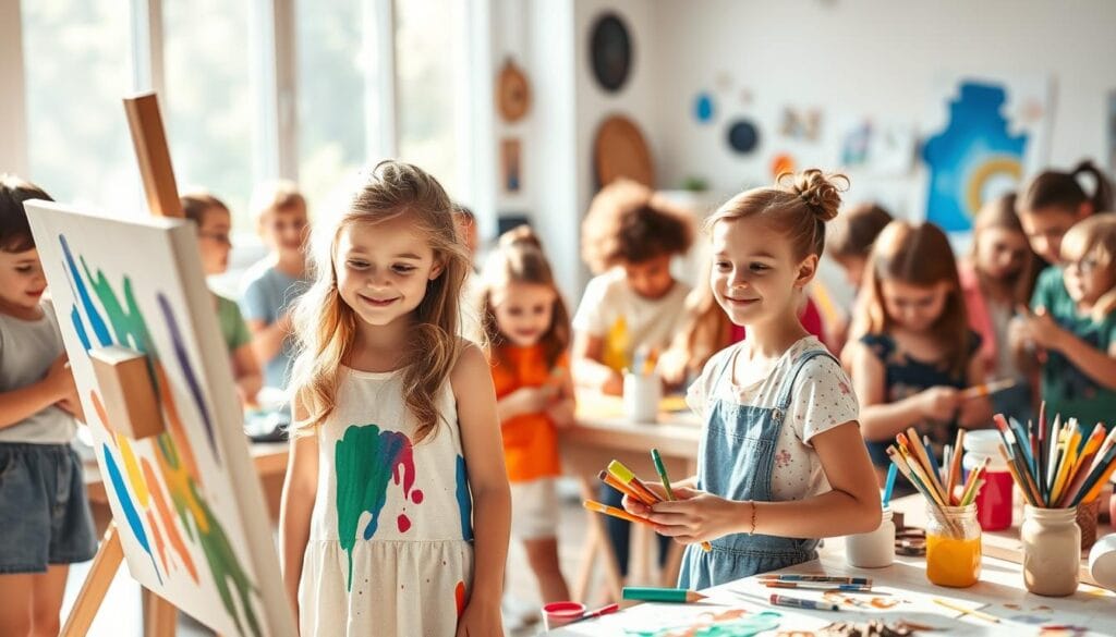Children Exploring Artistic Creativity