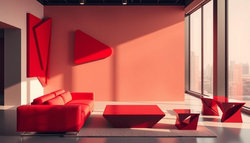 Red in Modern Design Applications
